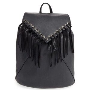 Sole Society black Fringe Backpack
